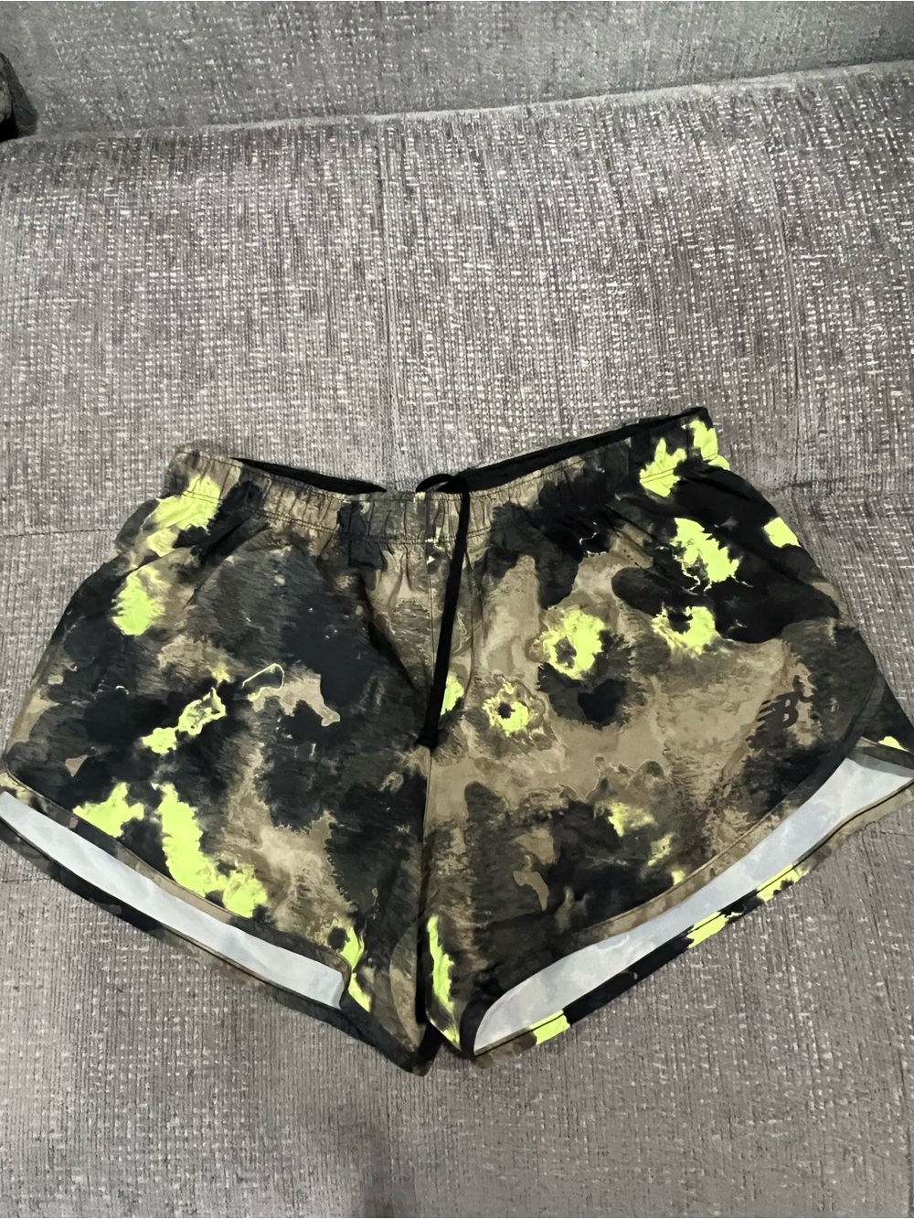 New Balance Black, Olive & Neon Green Women's Athletic Shorts